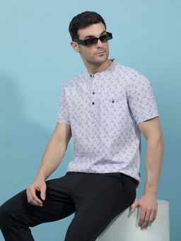 CRIMSOUNE CLUB - Mens Purple Printed Kurta