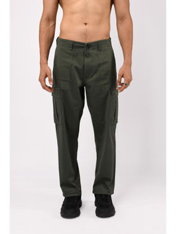 TAILORAEDGE - Olive Carpenter Relaxed Cargo Pant