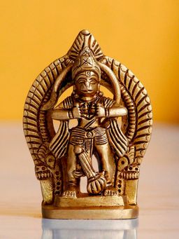 eCraftIndia - Lord Hanuman Opening his Heart Handcrafted Decorative Brass Figurine