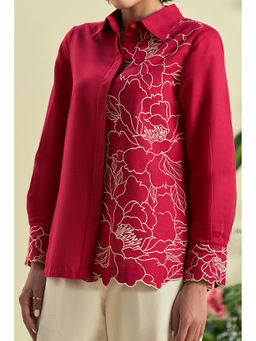 ORIGANI - Red Bloom Shirt