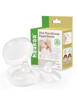 Haakaa - Transparent Solid Silicone Nipple Shields (Pack of 2)