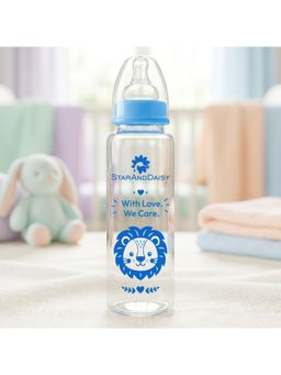 StarAndDaisy - Blue Printed Glass Feeding Bootle