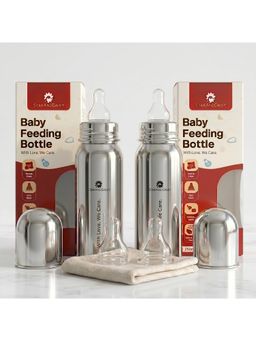 StarAndDaisy - Silver Solid Stainless Steel Feeding Bootle (Pack of 2)