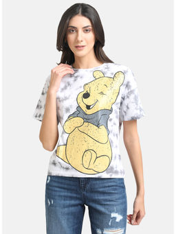 Kazo - Grey Winnie The Pooh Tie Dye Print Tee