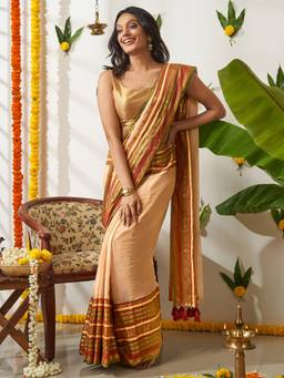 Teejh - Sahya Off White Breathable Mul Cotton Saree