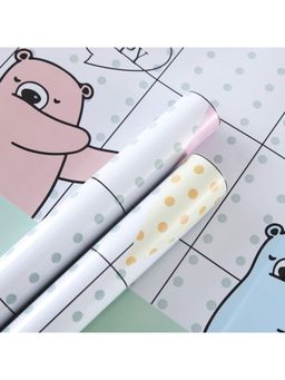 Kuber Industries - Self Adhesive Imitation Linen Rolled Foam Wallpaper