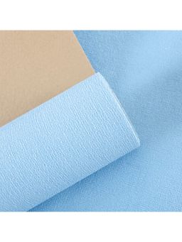 Kuber Industries - Blue Self Adhesive Imitation Linen Wallpaper For Walls