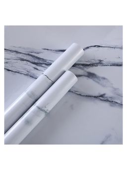 Kuber Industries - Self-Adhesive Roll Pet Wallpaper For Walls, Living Room, Bedroom, And Kitchen-White