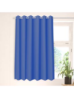 Kuber Industries - Polyester Decorative 5 Feet Window Curtain Darkening Blackout-Blue