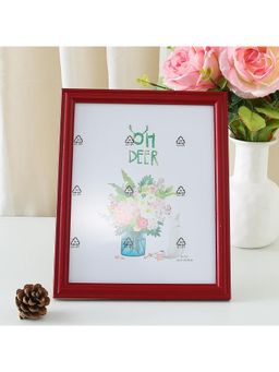 Kuber Industries - Horizontal & Vertical Use Photo Frame For Home Decor-Red