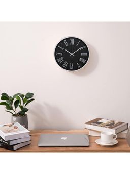 Kuber Industries - Fancy Watch Wall Clocks-Black & White