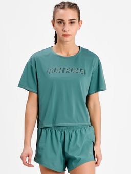 Puma - Cooladapt Womens Green Skimmer Running Relaxed T-shirt