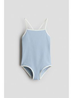 H&M - Girls Blue Textured Swimsuit