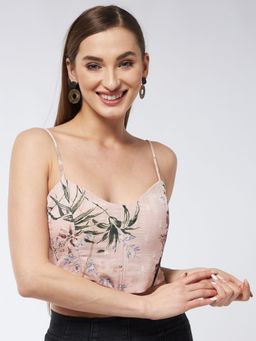 Magre - Pink Printed Crop Top