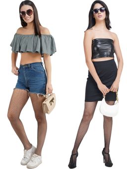 Secrets By ZeroKaata - Sheer Fishnet Pantyhose Stockings for Women