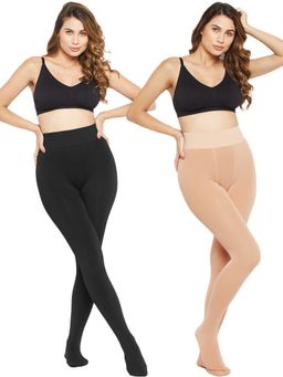 Secrets By ZeroKaata - Assorted Winter Fleece Fur Pantyhose Stockings for Women