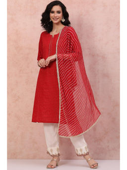 Rangriti - Red Printed Dupatta