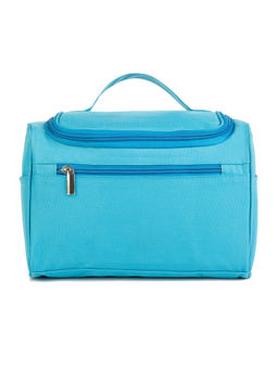 Awestuffs - Blue Hanging Travel Toiletry Kit Rugged with Mesh Pockets Make Up Organizer Bag