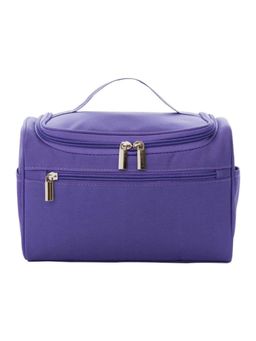 Awestuffs - Purple Hanging Travel Toiletry Kit Rugged with Mesh Pockets Make Up Organizer Bag