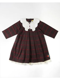 Avokiddos - Girls Brown London Checks Dress