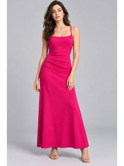 Twenty Dresses by Nykaa Fashion - Pink Bodycon Maxi Dress with Concealed Zip