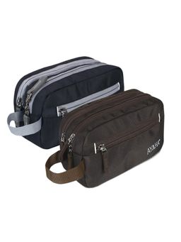 NFI Essentials - Pack of 2 Travel Toiletry Bag For Shave Pouch Organiser