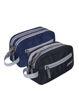 NFI Essentials - Pack of 2 Travel Toiletry Bag For Shave Pouch Organiser