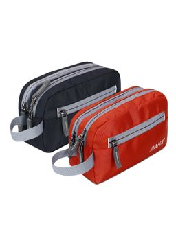 NFI Essentials - Pack of 2 Travel Toiletry Bag For Shave Pouch Organiser