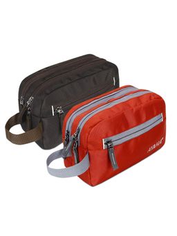 NFI Essentials - Pack of 2 Travel Toiletry Bag For Shave Pouch Organiser