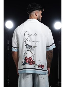Eszett - Fragile Bird White Oversized Shirt