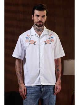 Eszett - Flower Bouquet Embroidered White Shirt