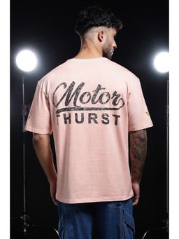 Eszett - Motor-Thrust Dyed Peach Oversized T-Shirt