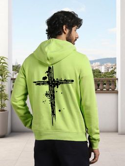 Glito - Green Men Graphic Printed Sweatshirt Hoodie