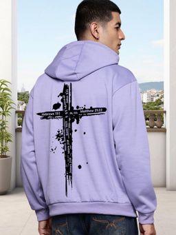 Glito - Purple Men Graphic Printed Sweatshirt Hoodie