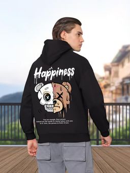 Glito - Black Men Graphic Print Sweatshirt Hoodie