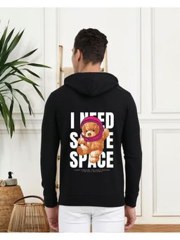 Glito - Black Men Graphic Printed Sweatshirt Hoodie