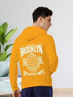 Glito - Mustard Men Graphic Printed Sweatshirt Hoodie