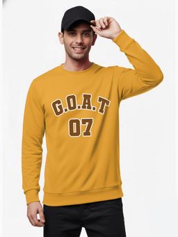 LEOTUDE - Mustard Full Sleeve Printed Men Sweatshirt