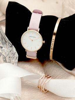 Joker and Witch - Joker & Witch White Stainless Steel Watch and Bracelet With Ring (Set of 3)