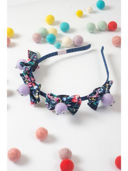 Choko - Kids Black Eye Candy Bow Hairband-Blue