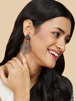 Fabindia - Wine Dangler Earrings