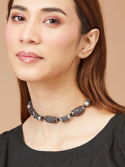 Fabindia - Wine Choker Necklace