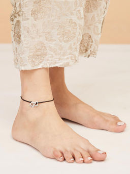 Fabindia - Silver Black Anklet