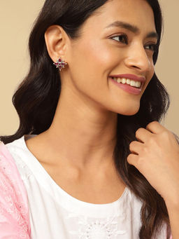 Fabindia - Purple Stud Earrings