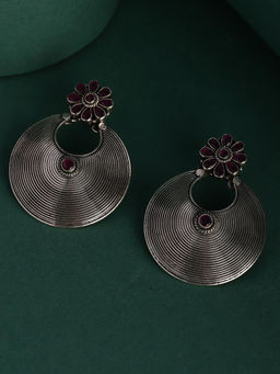 Fabindia - Purple Chandbali Earrings