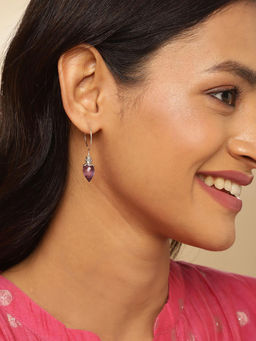 Fabindia - Purple Dangler Earrings