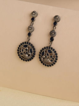 Fabindia - Blue Metal Dangler Earrings