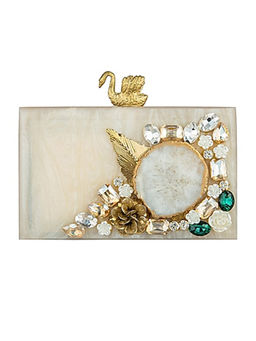 A Clutch Story - Off White Swan Resin Clutch