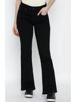 BROADSTAR - Women Black High Rise Straight Solid Stretchable Jeans