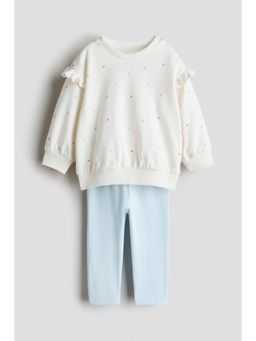 H&M - Unisex Blue 2-Piece Sweatshirt And Leggings Set